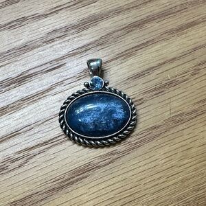 Lia Sophia Silver and Blue Stone Pendant